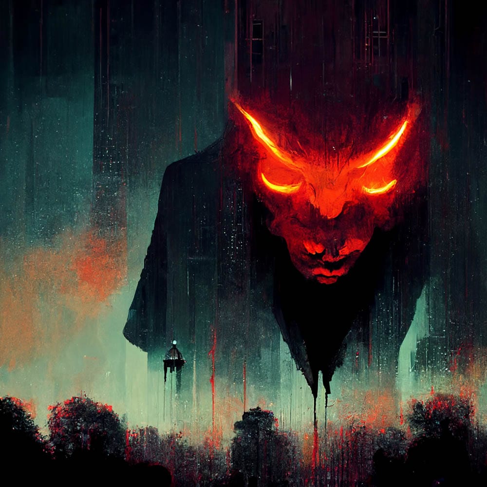 Evil by AI artist