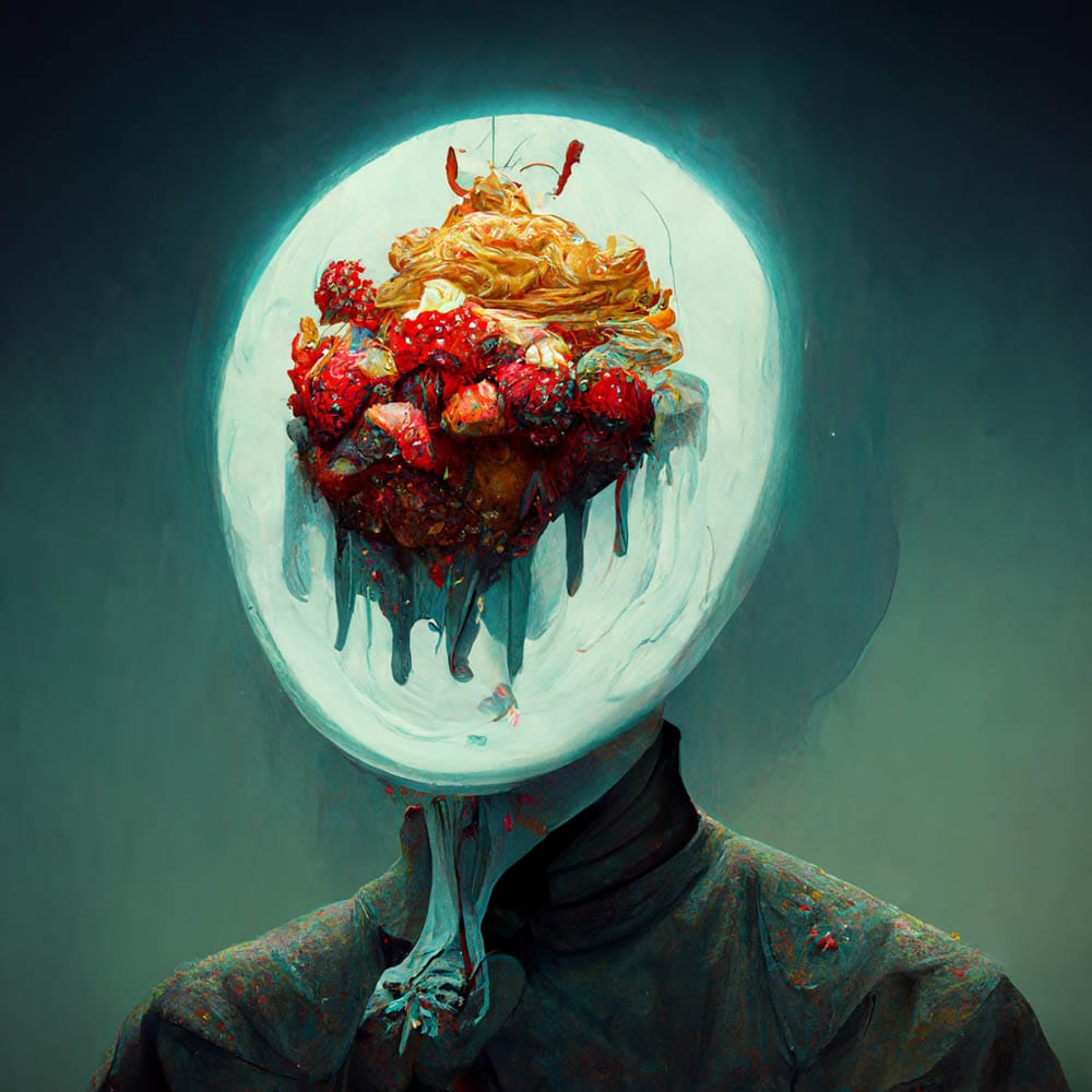 Gluttony by AI artist