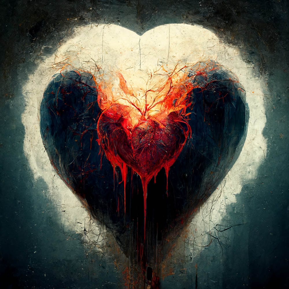Hatred Within the Heart by Midjourney